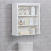 Alaterre Furniture Dorset 27"W x 29"H Wall Mounted Bath Storage Cabinet with Two Open Shelves ANVA75WH